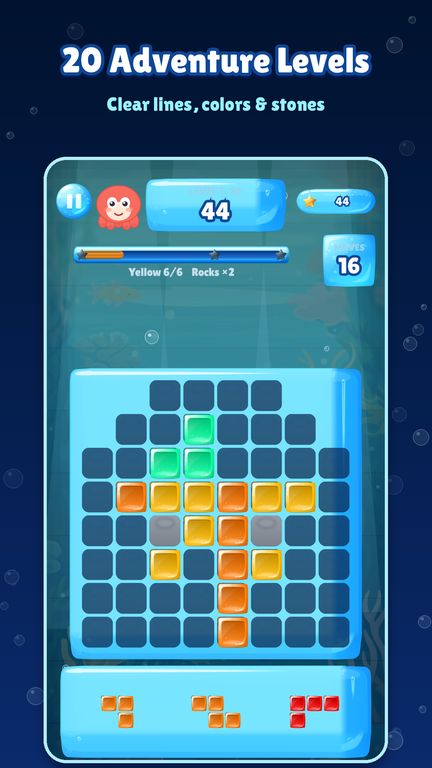Tako Blocks screenshot: 20 adventure levels